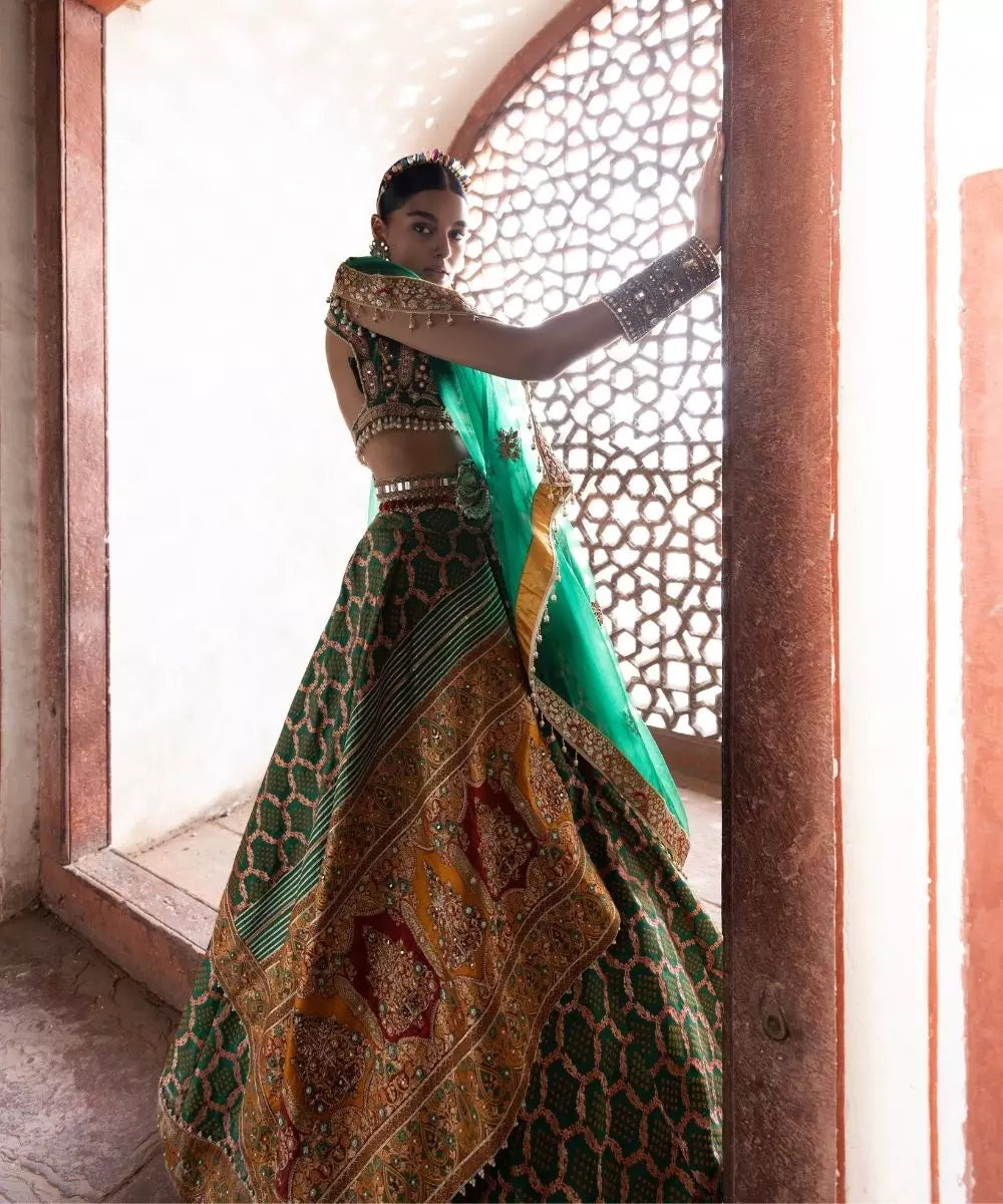 ADITI GUPTA -  Bandhani Banarasi Lehenga set
